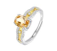 Anillo De Plata De Ley 925 Para Mujer, Chapado En Oro De 14 Quilates, Anillo De Bodas Con Piedras Preciosas Naturales, Banda Grande De Corte Ovalado, Circonita Cúbica Aaa, Anillo De Compromiso, Cit