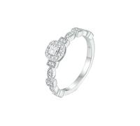 Anillo de plata de ley con diseño cuadrado de piedra Mosan superposición, American yard no.7