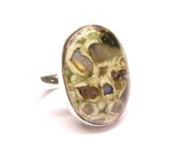 Anillo de plata de ley con piedras tamaño 60, jaspe auténtico, para mujer, Plata de ley, Jasper