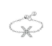 Anillo de plata de ley, joyería apilable europea y americana, plata