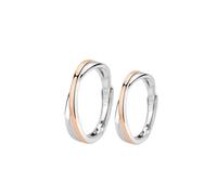 Anillo de plata de ley para mujer, alianzas de boda Mobius Strip, ajustable, regalos únicos, Adjustable, Plata de ley 925, No es una piedra preciosa