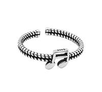 Anillo de plata esterlina, anillo plateado de plata de ssterling para mujeres retro twist angustiado símbolo símbolo de nudillo abierto anillo anillo de cola joyería para el dedo para las chicas del
