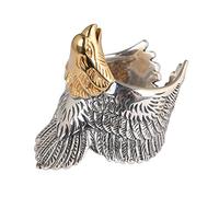 Anillo de plata esterlina, joyería para hombre con diseño sencillo y elegante de pluma de águila.