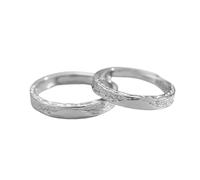 Anillo de plata gótica, un anillo de boda con textura abollada de plata 925 ajustable ideas de regalos para hombres, Ajustable, Plata 925/1000, No Gemstone