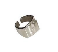 Anillo de plata, S Sterling Silversilver Ring para mujeres creativas pliegues irregulares Geométricos unisex punk ajustable nudillo abierto anillo anillo de la junta del dedo para dama del día de la