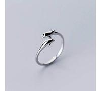 Anillo de Plata S925 Anillo Abierto de Estilo de Arte Coreano Anillo de Criatura Marina Común Mujer Linda, LJBLEUSK, el Argent