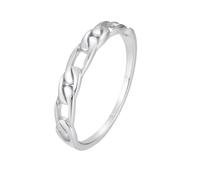 Anillo de promesa único, kit de anillos de boda con forma de cadena, regalo para el día de San Valentín, Q 1/2, Platino 950, Sin piedra preciosa