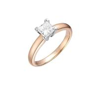 Anillo de propuesta de matrimonio, Anillos de joyería con diamantes cultivados en laboratorio Oro blanco y oro rosa, 57 (18.1), Oro blanco y oro rosa de 9 quilates, Diamante sintético de laboratorio