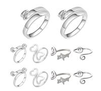 Anillo de punto para dedos, anillo tensor de ganchillo, instrucciones de para dedos, 10 unidades de anillos tensores de punto, accesorios de ganchillo para ganchillo