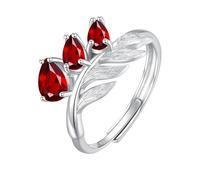 Anillo De Rama De Hoja De Plata Esterlina 925 Para Mujer, Anillo De Piedra Preciosa Natural, Chapado En Oro De 14 Quilates, Banda Envolvente Cepillada Mate, Banda De Cóctel, Promesa De Boda Para El