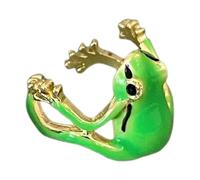 Anillo De Rana Genial, Anillos De Rana | Anillos De Joyas Dulces Ajustables Joyas Vintage | Joyas De Rana Para Amantes De Los Animales Frog, Cinta De Dedos Realista Divertida Para Mujeres, Cumpleaños