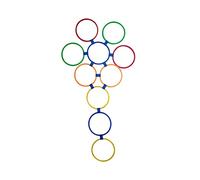 Anillo de Rayos de Luta para niños Menores de 3 años 20 Piezas/Set de 14.96 Pulgadas Anillos de Rayos Seguros con el Entrenamiento elástico de la Abrazadera ejerciendo Juegos al Aire Libre para niños