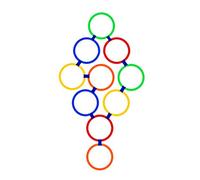 Anillo de Rayos de Rayos para niños Menores de 3 años 20pcs/Set 11.02 Pulgadas Anillos de de Saltos Seguros con Entrenamiento elástico de la Abrazadera ejerciendo Juegos al Aire Libre para niño