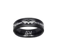 Anillo de recuerdo personalizado con nombre personalizado, joyería conmemorativa personalizada de amor, anillos conmemorativos grabados para mujeres/hombres, regalo para mamá/papá/amigos/pérdida de un