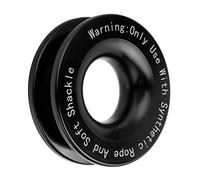 Anillo de Recuperación de Cabrestante, Anillo de Recuperación de Arranque de Cabrestante de Aluminio de 41000 LB para Grillete Suave de 7/16 Pulg. 1/2 Pulg. con Cuerda de 3/16 Pulg. 1/4 Pulg.(Negro)