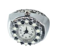 Anillo de reloj - Relojes para mujer - Innovador reloj de joyería con cronometraje preciso para familiares, colegas, cumpleaños, Navidad, Día de la Madre, San Valentín, negro, Refer to description