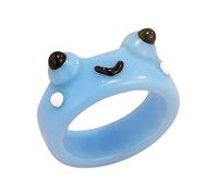 Anillo de resina de polímero para mujer, joyería de verano para niñas, anillos de resina de moda, anillos delicados para mujer, talla única, algodón, Sin piedras preciosas