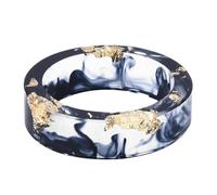 Anillo de resina epoxi de lámina dorada, anillo de promesa de resina, anillo de banda de resina transparente con lámina dorada en el interior, adornos de joyería de nudillos, accesorios de uso