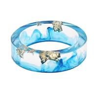 Anillo de resina epoxi de oro, transparente Dried Flower Statement Ring, Handmade Resin Jewelry Accessory, Romantic Gift for Women for Daily Wear and Valentine's Day Celebration, D, Resina, Consulte