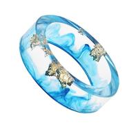 Anillo de resina epoxi de papel dorado, anillo de promesa de resina | Anillo de banda de resina transparente con lámina de oro Instant,Accesorios de desgaste de boda, adornos de joyería elegantes para