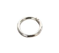 Anillo de Resorte de Metal con Cierre de Resorte - Llavero Que se Puede Abrir for Manualidades de PU, Bolsos y Cinturones - Conector de Clip con Cierre a presión Duradero (1 Pieza)(Silver,12mm)
