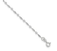 Anillo de resorte de plata de ley 925 con extensión de 2,5 cm de ancho. Tobillera para mujer. Opciones de longitud: 25 23, Plata de ley