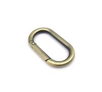 Anillo de Resorte Ovalado de Metal - 2 Piezas Hebilla for Correa de Bolso Que se Puede Abrir Conectar Llavero Cierre a presión Gancho de gatillo(Brush Antique Brass,23mm)