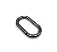 Anillo de Resorte Ovalado de Metal - 2 Piezas Hebilla for Correa de Bolso Que se Puede Abrir Conectar Llavero Cierre a presión Gancho de gatillo(Gun Black,40mm)
