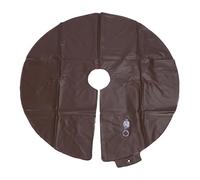 Anillo de riego para árboles, 23,6 pulgadas, 10 galones, bolsa de agua riego por goteo PVC reutilizable, donas redondas, goteo automático para plantar arbustos jardinería (Café)