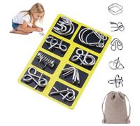 Anillo de Rompecabezas, Metal, Juegos Inteligencia Acero, for física y Mente for Adultos, for desafío Recuerdo Fiesta, con Bolsa(Style a)