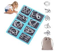 Anillo de Rompecabezas, Metal, Juegos Inteligencia Acero, for física y Mente for Adultos, for desafío Recuerdo Fiesta, con Bolsa(Style B)