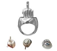 Anillo de ruleta de dedo medio, anillo de dedo medio colmenable, anillos de control de control de estado de ánimo, anillos de inquietud interactivos que expresan anillos del dedo medio, regalos de