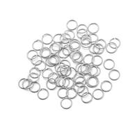 Anillo de salto Anillos partidos chapados en oro rodio de varios tamaños, anillos conexión for la fabricación joyas, accesorios joyería con anillo abierto latón(Rhodium,1mmx8mm)
