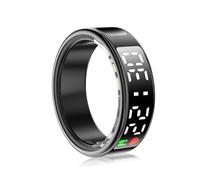 Anillo de Salud Inteligente con Pantalla de Pantalla y Control Táctil, Anillo de Salud de Rastreador de Fitness para Mujeres y Hombres, Modos Deportivos Múltiples, a Prueba de (12)