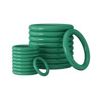 Anillo de sellado de FKM verde, diámetro de alambre de 2.4 mm, diámetro exterior de 33 mm, juntas tóricas de caucho fluorado, 20 unidades