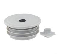 Anillo de sellado de tubo de drenaje de silicona mejorado para lavadora, barrera anti e insectos, adaptador flexible para tuberías de alcantarillado de 35-75 mm, color gris (70-75 mm)