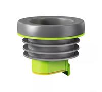 Anillo de sellado para inodoro, brida gruesa a prueba de olores a prueba de fugas con válvula antireflujo, accesorios de instalación de base de repuesto (gris verde)