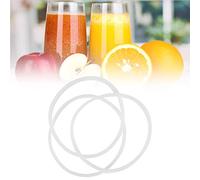 Anillo de Sello de Goma para Exprimidor, 3/6 Piezas de Repuesto de Junta de Anillo de Sellado de Goma Blanca para Licuadora Magic Bullet Modelo de 250 W, Hoja Plana o Cruzada, Sellos de(3 PIEZAS)