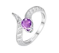 Anillo De Serpiente De Plata De Ley 925 Para Mujer, Con Piedra Preciosa De Corte De Pera, Anillo Envolvente Apilable, Banda Ajustable Para El Dedo Índice, Joyería Gótica Punk, Regalo Con Caja, Am