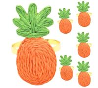 Anillo De Servilleta Servilleteros De Rafia Personalizados con Forma De Estrella De Mar y Piña 500 Unidades para Hoteles Bodas Festivales Fiestas y Celebraciones Color Naranja