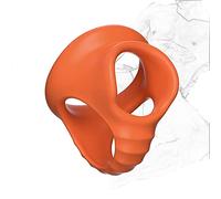 Anillo de silicona para el pene, anillo elástico para el pene, anillos para la erección para aumentar la potencia, anillo elástico para el pene, doble escroto, estiramiento del pene(Orange)