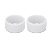 Anillo de Silicona para Raqueta, 2 Unids Absorción de Sudor Mangode Raqueta de Tenis Anillo de Silicona Anillo de Fijación de Sobregrip de Tenis para Jugador de Tenis(Blanco)