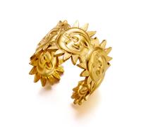 Anillo de sol vintage de acero inoxidable, 1 pieza, anillo elegante para mujer con retención de color, adecuado para salidas , regalos festivos y todas las ocasiones