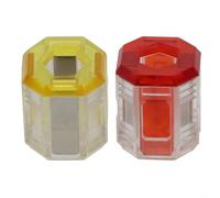 Anillo de soporte de puntas de destornillador con imán fuerte para brocas eléctricas de 1/4 pulgadas, juego de collar de plástico rojo y amarillo para evitar que los tornillos se caigan durante el uso