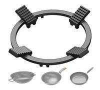 Anillo de soporte para wok, estante para estufa de gas de cocina, estante universal grueso para sartenes, estante de soporte antideslizante para sartén wok de acero al carbono, ollas de fondo redondo