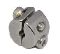Anillo de sujeción para cable de alambre de 5 mm, 2 unidades, con 2 tornillos, abrazadera de cable de acero inoxidable A4 NIRO, AISI 316 Nirosta