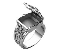 Anillo de tapa abierta con diamantes grabados para hombre hip-hop punk personalidad diseño creativo joyero anillo de solapa