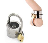 Anillo de testículo con púas Pene Globe Break CBT Anillo de acero inoxidable para el pene - Peso del testículo - Camilla de testículos masculinos con púas y bloqueo del escroto