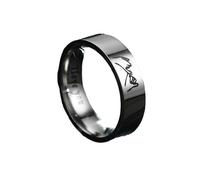 Anillo de titanio para parejas hecho a mano para hombres y mujeres., No. 8, Metal