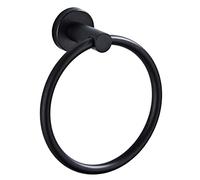 Anillo de Toalla Cepillado Soporte para Toallas de Mano Colgador de Toallas Redondo Simple de Acero Inoxidable para baño contemporáneo Granja Organizador de Cocina Montado en la Pared (en Blanco)